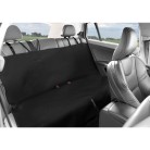 Copertura del sedile posteriore dell'auto – vista laterale – in nero e grigio con cinghie regolabili per una vestibilità...