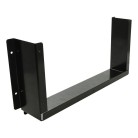 Alurahmen 80mm – Frontansicht in Schwarz mit vier rechteckigen Montageöffnungen und offenem Design.