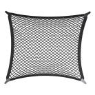 Gepäcknetz elastisch 80 x 60cm – Draufsicht auf schwarzes Netz mit Kunststoffhaken und rechteckiger Form