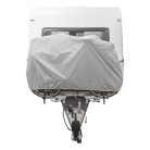 Cykelskydd XL HEAVY DUTY för 2 cyklar – grått ripstop-nylon med dragsko för enkel fastsättning.