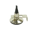 Ventouse pliante en métal de 5,5 cm – fixation sans vis pour tentes de bus, couleur argent et noir, vue de face.