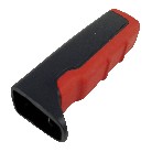 Vista frontale – maniglia di ricambio per freno a mano Al-ko in nero e rosso con design ergonomico e impugnatura...