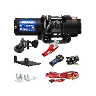Verricello elettrico HUSAR BST S 4500 lbs – vista frontale con cavo sintetico e colori nero e rosso.