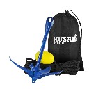 HUSAR Bootsanker klappbar 2,5kg – Frontansicht mit blauer und gelber Leine, kompakt und faltbar.