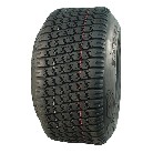 Zijaanzicht van de DURO HF-293 band 23x10.50-12 – met zwart profiel en rode streep, 6PR constructie.