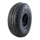 NaRubb S-2201 – musta rengas 4.10/3.50-4, viistosta kuvattu, sopii kottikärryihin.