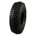 Tyre + Tube 4.80/4.00-8 KINGS TIRE V-6602 – side view showcasing black rubber with red accents and groove tread pattern.