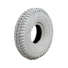 Komplettrad 3.00-4 KINGS TIRE C-248 – Seitenansicht mit schwarzem Reifen und grauem Schlauch, 4PR-Bauweise.