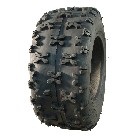 Schuin aanzicht van de KINGS TIRE band 13x5.00-6 V-8505 – met geprofileerd loopvlak voor sneeuw en gladde ondergronden.