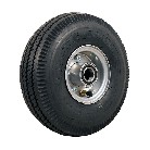 Komplettrad KINGS TIRE V-6603 – Seitenansicht mit grauem Stahlrand und schwarzem Reifen in der Größe 4.10/3.50-4.