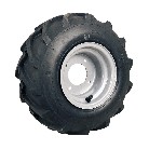 Komplettrad KINGS TIRE V-8803 – Frontansicht mit schwarzem Reifen und silberner Stahlfelge.