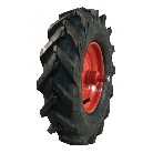 Complete wheel 4.80/4.00-8 KINGS TIRE V-8501 – side view showing black tire with V-8501 tread and red steel rim.