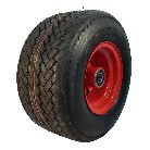 Punainen teräsvanne – KINGS TIRE kokonaispyörä 18x8.50-8 V-3504 viistosta, musta rengas, 4PR luokitus.