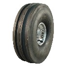 Complete wheel 4.00-4 KINGS TIRE V-8502 Series 46 – side view showing steel grey rim and black tire.