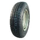 Komplettrad 185 R14C Linglong R701 M+S – schrägansicht mit schwarzem Reifen und grauem Stahlrad.