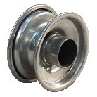 Grå stålfælg 1.50x3 – Ø30,2 mm rullelejesæde og NL60mm navlængde, set fra siden.
