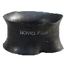 Wulstband / Felgenband 10.00-20 – Frontansicht mit flared Form und schwarzer Farbe, beschriftet mit 'NOVIO Flaps
