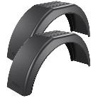 Fender in plastica nera – vista frontale – larghezza 240 mm, lunghezza 800 mm, forma rettangolare.