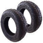 Edestä – Goodride ST290 165/70 R13 M+S -renkaat perävaunuille, musta väri, kantavuus 79N.