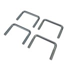 U-bolt M10 – galvaniseret stål med U-form, længde 60 mm, set ovenfra på hvid baggrund.