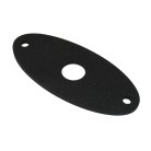 Moosgummidichtung zu Flatpoint II – Draufsicht mit ovaler Form und zwei Montagebohrungen in Schwarz.