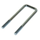 U-bolt M10 galvanisé – design en U avec extrémités filetées – longueur de 160 mm, finition argentée.