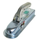 Koblingskugle Knott TYPE K7,5-L – ovenfra med sølvfarvet, galvaniseret finish og tre monteringshuller.