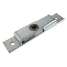 Tongue lock 100x18mm – top view showing a silver flat rectangular body with a single keyhole and two mounting holes.