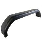 Parafango tandem in plastica – vista frontale – design rettangolare, larghezza 220 mm, colore nero.