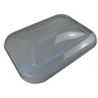 Verre de remplacement pour fenêtre à charnières – couleur fumée – forme rectangulaire avec coins arrondis.