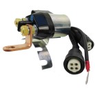 Startrelais für Hydro-Kompakt Aggregat – Schrägansicht mit schwarzem Gehäuse und silberner Kupferhalterung