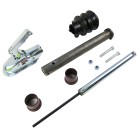 Bovenaanzicht van de Onderdelenset geschikt voor oploopinrichting KNOTT KF 13 – inclusief handrem, rubber balg en metalen...