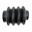 Zwarte blaasbalg geschikt – ribbelontwerp met openingen van ca. 45 mm en 55 mm voor Peitz / BPW / WAP TYPE ZAV.
