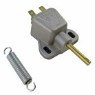 Stroke limiter electric Limit switch 12V – front view showing silver body, gold lever, and two mounting holes.