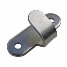 Anchor hooks galvanised – front view showing two mounting holes and curved silver hook shape on a plain white background