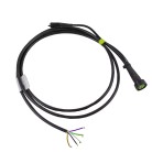 Connection cable with outlet-green – front view showing green connector and multiple colored wires on a flexible cable