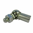 Vinkelforbindelse DIN 71802 – sideperspektiv med 6 mm indvendigt og udvendigt gevind i galvaniseret stål.