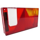 Replacement lens Aspöck Multipoint multi-chamber light – front view showing red and orange reflective surface with...