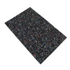 Bovenaanzicht van een antislipmat – zwart en rood – 120 x 180 x 8 mm, gemaakt van PU-gebonden rubbergranulaat.