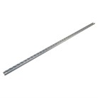 1m airline lashing rail – top view showing silver aluminium with 10 round mounting holes for securing loads.