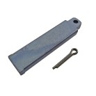 Ylhäältä näkyvä harmaa litteä tappi – reiällä kiinnittämistä varten Alko Optima-vinsseille 901.