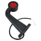 Luce d'ingombro a LED rosso/bianco – montaggio angolato a sinistra con cavo di 0,45m su sfondo bianco.