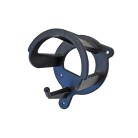 Portabriglia in plastica per rimorchio per cavalli – colore nero con supporto rotondo e flange di montaggio.