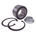 Kompaktlager Radlager 39x72x37 – Frontansicht mit silbernem Gehäuse und schwarzen Halteringen