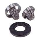 Wheel bearing set fit for Nieper – front view showing two grey bearing rings and a black rubber seal on a white background.