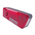 Rear light AJBA type RL.20.110 – angled view showing red lens, rectangular shape, and integrated reflector.