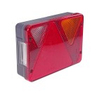 Taillight AJBA type RL.82.130 – front view showing red and orange triangular lenses with clear lens accents.