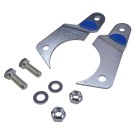 Akselstøddæmperholder sæt – to sølv galvaniserede beslag med fire monteringshuller, egnet til KNOTT.