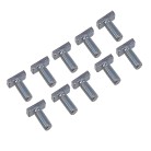 Hammerhead screw – top view showcasing galvanized silver finish and M8 x 18mm size with distinct screw threads.