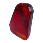 AJBA type FP70 – angled view of left rear light with triangular red lens and orange indicator section